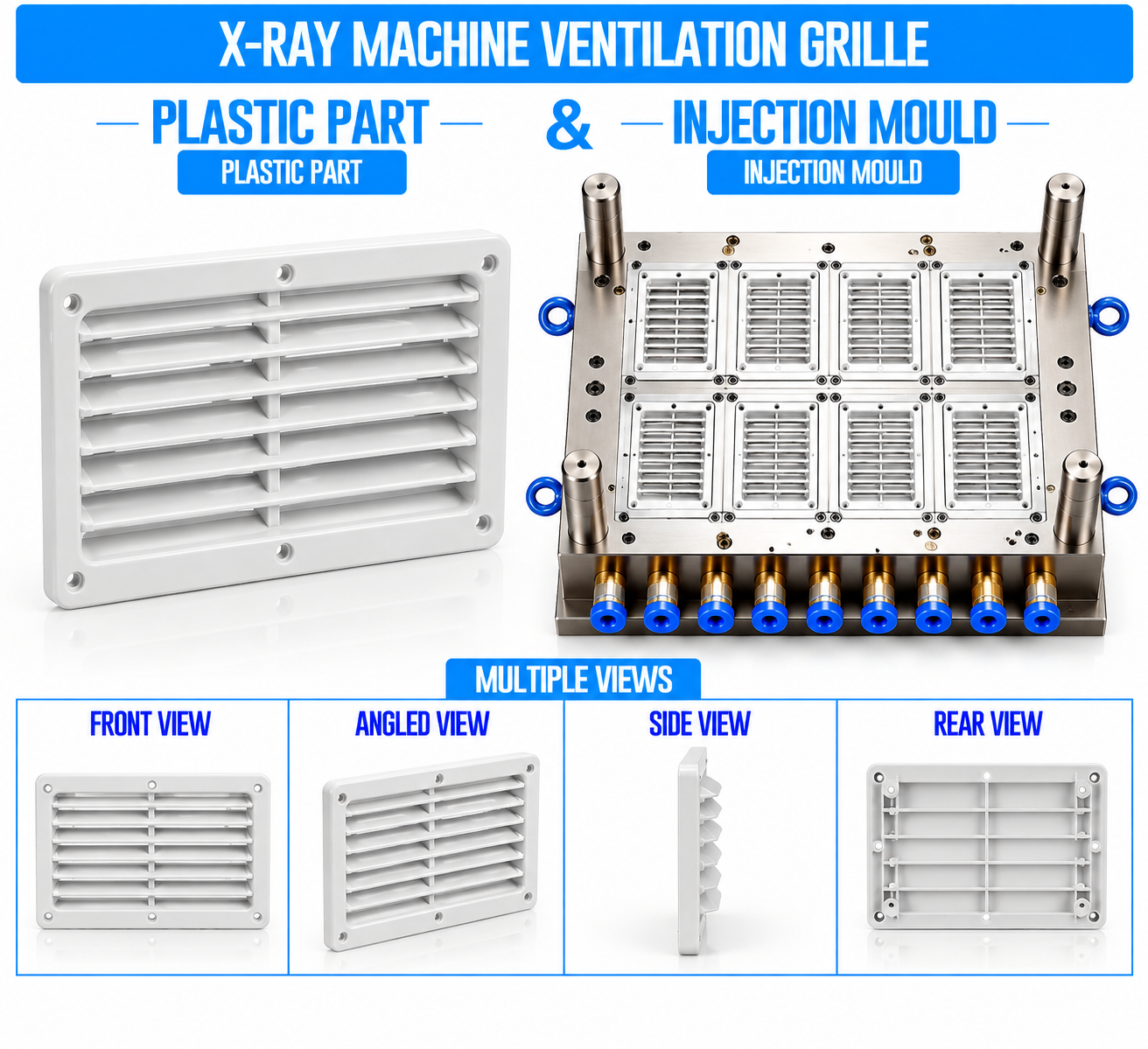 X-Ray Machine Plastic Ventilation Grille Mould and Moulding Service